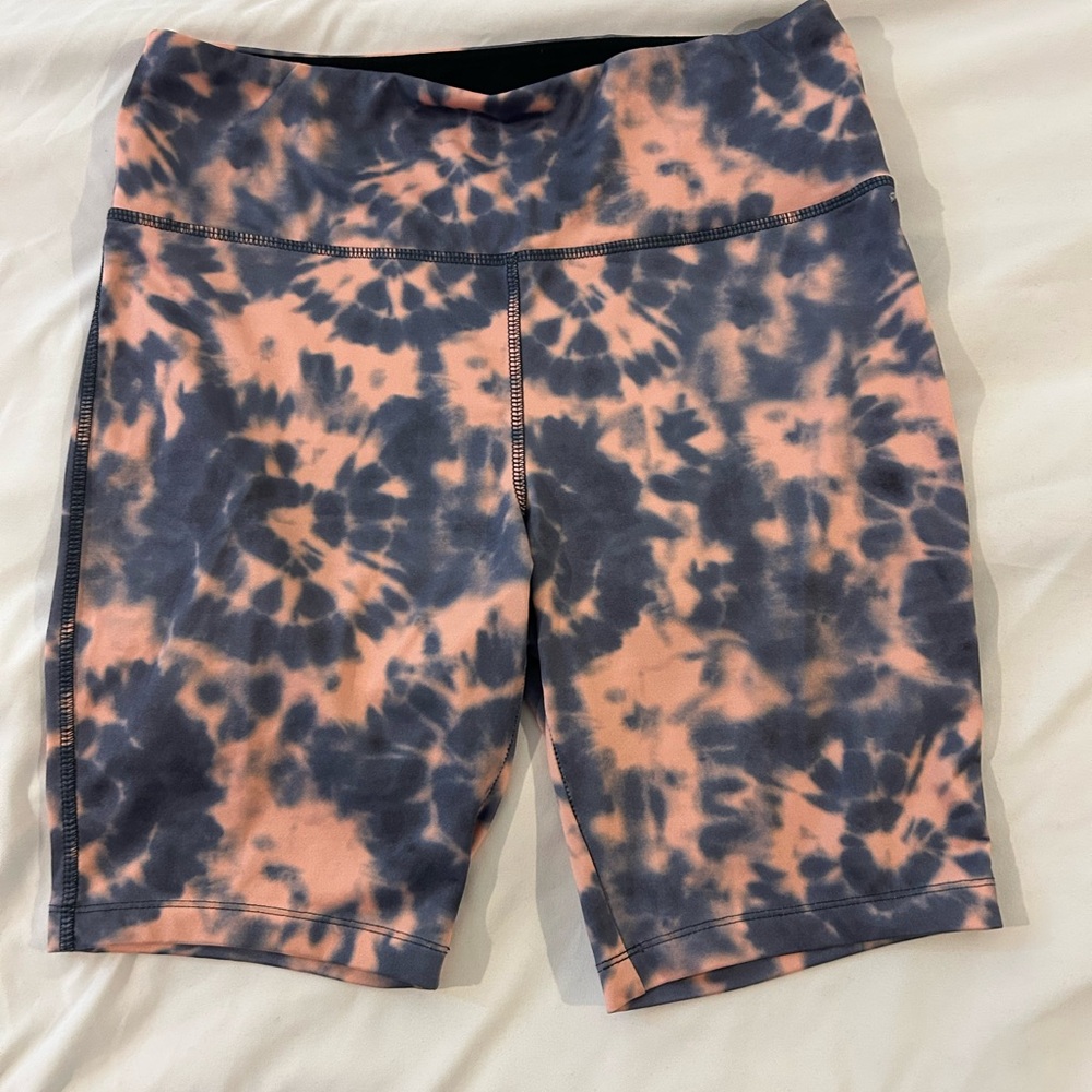 Vogo Athletica Tie Dye Biker Shorts High Rise Yoga Gym Size L